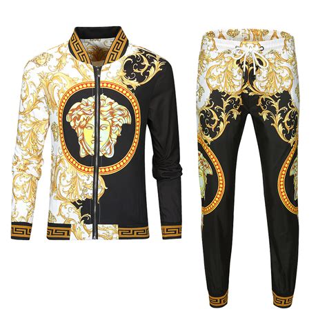 fake versace tracksuit|velvet tracksuit men's versace.